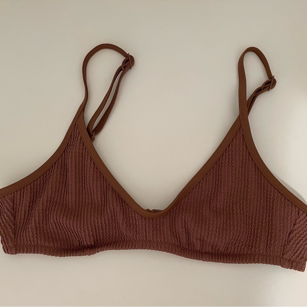 Aerie Crinkle Voop Binding Bikini top & cheeky bottom